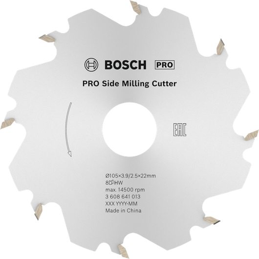 Πλευρική φρέζα Bosch PRO, 105mm 8 δόντια.