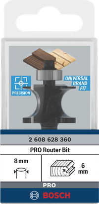 Οδηγούμενη σταδία για μύτη φρέζας Bosch PRO 6 mm.