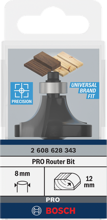 Μύτη φρέζας Bosch PRO 8 mm 12 mm.