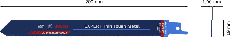 Λάμα σπαθόπριον Bosch EXPERT Thin Tough Metal 200 mm.