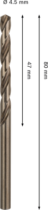 Τρυπάνι Bosch PRO HSS-Co 4,5x47x80 mm.
