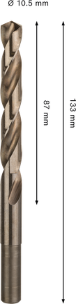 Τρυπάνι HSS-Co από ανοξείδωτο ατσάλι Bosch PRO 10,5 mm, με σπείρωμα.