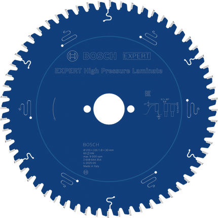 Κυκλική λεπίδα πριονιού υψηλής πίεσης Bosch EXPERT για laminate.