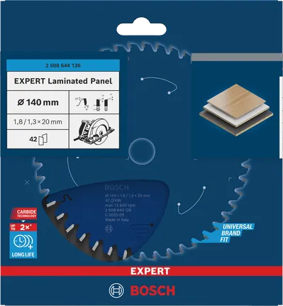 Λάμα κυκλικού πριονιού Bosch EXPERT Laminated Panel 140 mm T42.