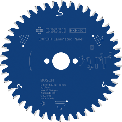 Κυκλική πριονόλαμα Bosch EXPERT Laminated Panel, 140 mm.