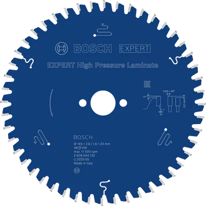 Κυκλική λεπίδα πριονιού υψηλής πίεσης Bosch EXPERT για laminate.