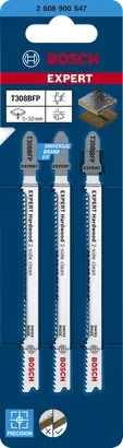 Λάμες σέγας Bosch EXPERT Hardwood T308BFP, συσκευασία των 3.