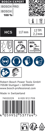 Σετ λεπίδων σέγας Bosch EXPERT Wood για καθαρισμό 2 πλευρών T 308 B.