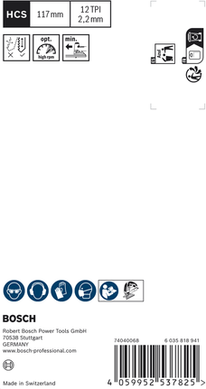 Λάμα σέγας Bosch EXPERT Wood 2 πλευρών καθαρής T308BP, 117 mm.