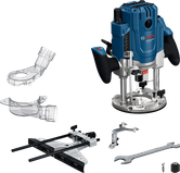 Ρούτερ Bosch GOF 20-12 με εξαρτήματα και αξεσουάρ.