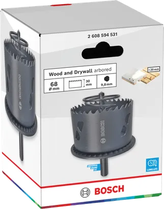 Πριόνι οπών ξύλου και γυψοσανίδας Bosch με άξονα 68 mm.