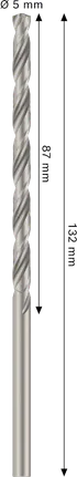 Τρυπάνι Bosch PRO Metal HSS-G 5 mm, μήκος 132 mm.