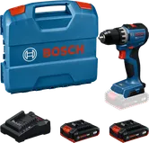 Ασύρματο δράπανο Bosch GSR 18V-52 με μπαταρίες και θήκη.