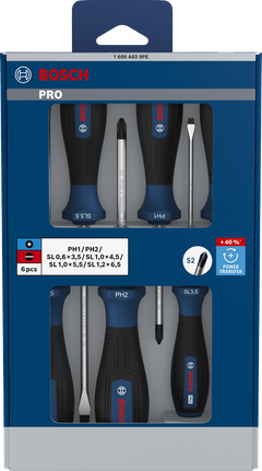Σετ κατσαβιδιών Bosch PRO PH/SL 6 τεμαχίων με άξονες S2.