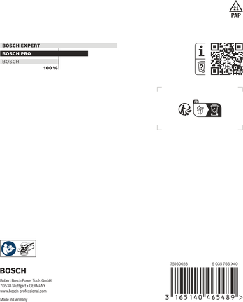 Σφουγγάρι λείανσης Bosch PRO Soft 125 mm με 8 τρύπες.