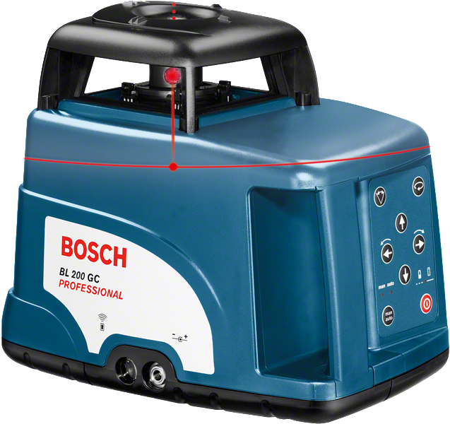 Εργαλείο ισοπέδωσης με λέιζερ Bosch BL 200 GC με λειτουργία περιστροφής.