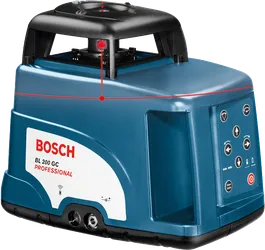 Εργαλείο ισοπέδωσης με λέιζερ Bosch BL 200 GC με λειτουργία περιστροφής.