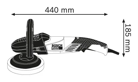 Dimenzije Bosch kutne brusilice.