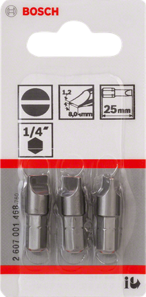 Bosch nastavci za odvijač s prorezom 1/4″ 25 mm.