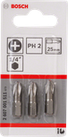 Bosch PH2 nastavci odvijača, pakiranje od tri komada, 25 mm.