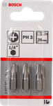 Bosch PH3 set bitova za odvijač 25 mm za šesterokutne nastavke od 1/4 inča.