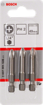 Bosch PH2 set od 3 bita za odvijač, 49 mm.