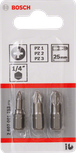 Bosch set bitova za odvijač Pozidriv PZ1 PZ2 PZ3 25 mm.