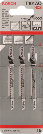 Bosch T101AO listovi za ubodnu pilu za drvo, pakiranje od 3 komada.