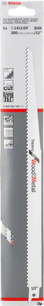 Bosch S 1411 DF list za recipročnu pilu za drvo i metal.