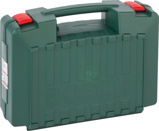 Bosch plastična kutija K s ručkom i crvenim zatvaračima.