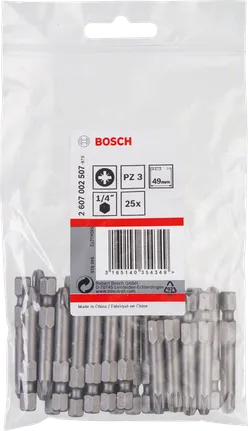 Bosch PZ3 49 mm bitovi odvijača, pakiranje od 25 komada.
