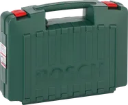 Bosch plastična kutija za alat s sigurnim crvenim zatvaračima.