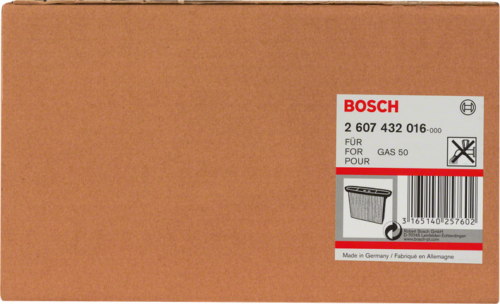 Bosch pakiranje filtera od celuloze s mjehom.