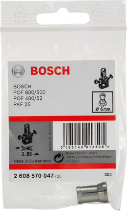 Bosch stezna čahura 6 mm bez matice za zaključavanje.