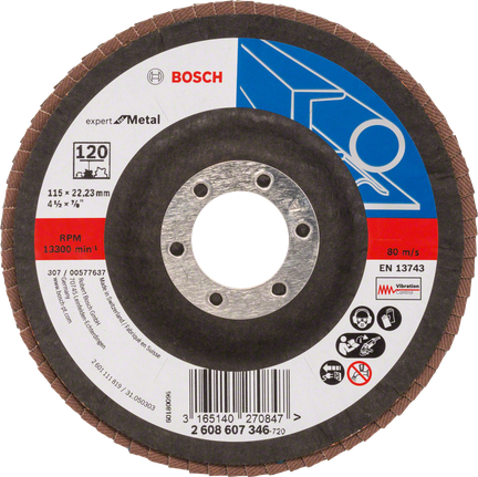 Bosch lamelni disk X551 Expert za metal, granulacija 115 mm, 120.