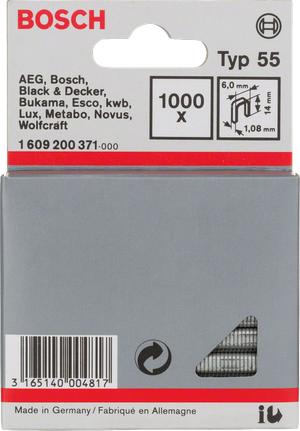 Bosch tip 55 uske krunske spajalice 14 mm za klamerice.
