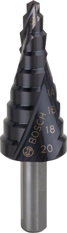 Bosch HSS-AlTiN stepenasto svrdlo 4-20 mm za precizno bušenje.