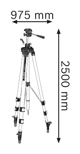 Dimenzije visine stativa.