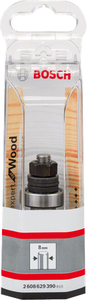 Bosch prihvat za glodalo za utore s prihvatom od 8 mm i pilotom s kugličnim ležajem.