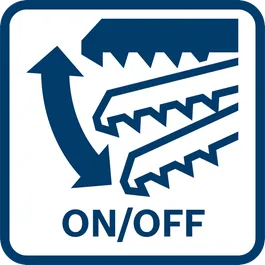  Mogućnost regulacije njišućeg hoda za brz napredak pri rezanje i savršeno izbacivanje piljevine