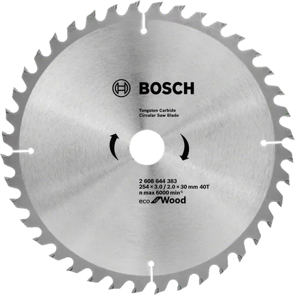 Bosch list kružne pile Eco za drvo, promjera 254 mm.