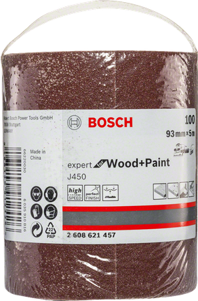 Bosch J450 Expert brusni papir za drvo i boju 93 mm x 5 m G100.