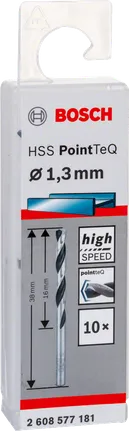 Bosch HSS PointTeQ set svrdala 1,3 mm.