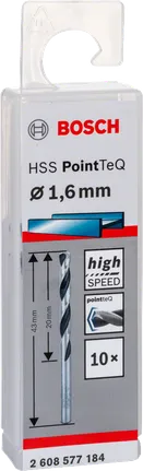 Bosch HSS PointTeQ set svrdala 1,6 mm.