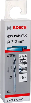 Bosch HSS PointTeQ set svrdala 2,2 mm.