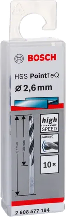 Bosch HSS PointTeQ set svrdala 2,6 mm.