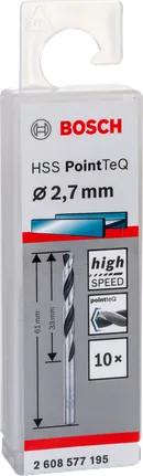 Bosch HSS PointTeQ set svrdala 2,7 mm.