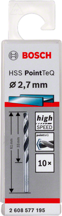 Bosch HSS PointTeQ set svrdala za veliku brzinu od 2,7 mm.