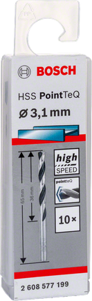 Bosch HSS PointTeQ set svrdala od 3,1 mm.