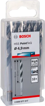 Bosch HSS PointTeQ set svrdala od 4,9 mm.